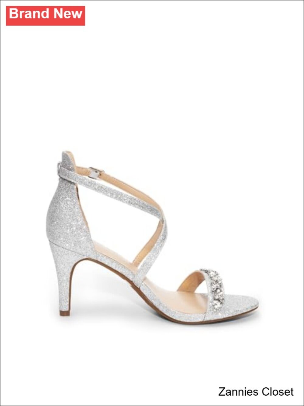 ✨ DREAM PAIRS Women Strappy Stiletto Heeled Dress Sandals Ankle Strap - Picture 4 of 6